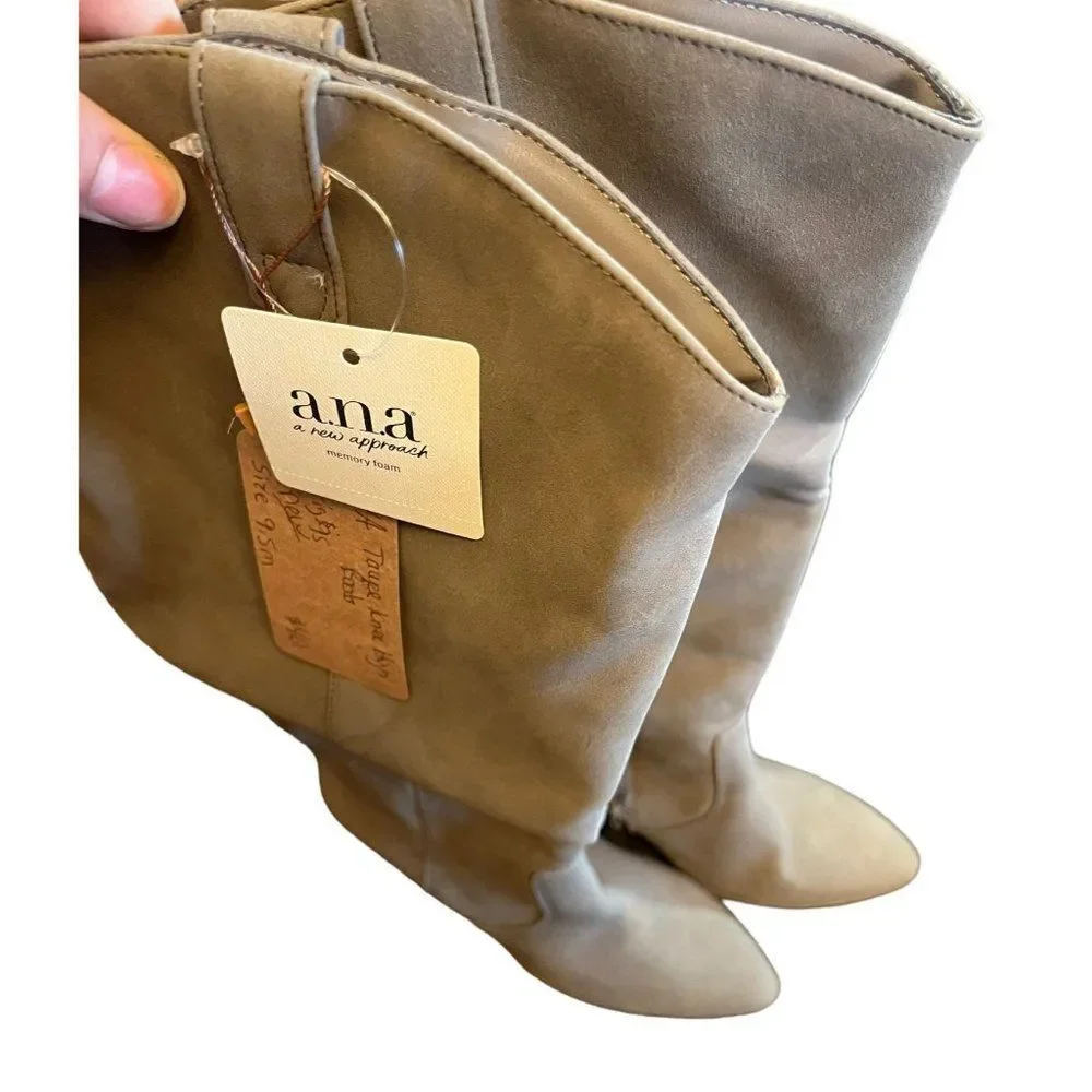 A.N.A Upland Stacked Heel Cowboy Boots Women's Size 9.5 New In Box With Tags - Picture 5 of 7